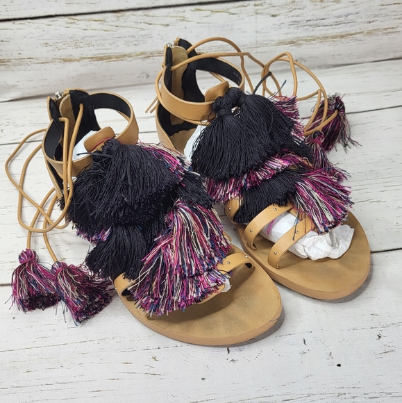 Rebecca Minkoff Elisha Tassel Lace Up Sandal - Picture 2 of 13